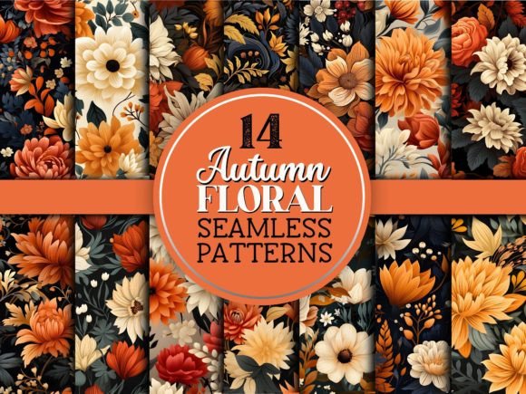 14 Autumn Floral Seamless Patterns: A Versatile Design Resource
