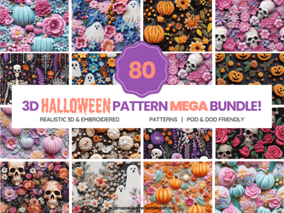 80 3D Embroidery Halloween Patterns: A Comprehensive Guide for Designers and Creators