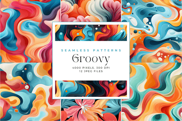 Colorful Groovy Seamless Patterns: A Creative Boost for Your Crafting Projects