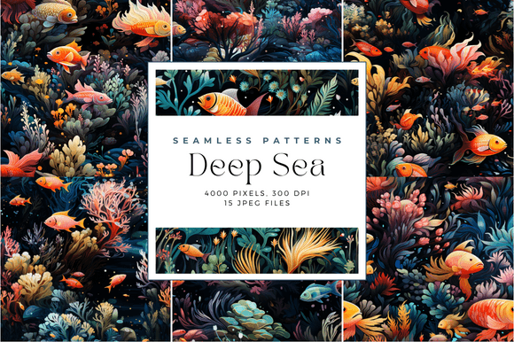 Deep Sea Seamless Patterns: A Creative Resource for Every Crafter