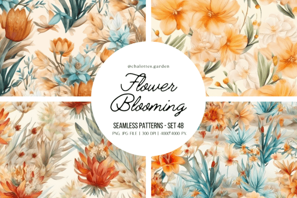 Desert Flowers Blooming Patterns Vol.1: A Versatile Resource for Creative Projects