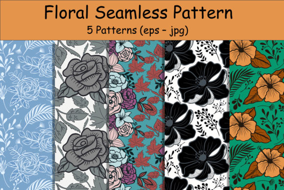 Floral Seamless Patterns for Textile