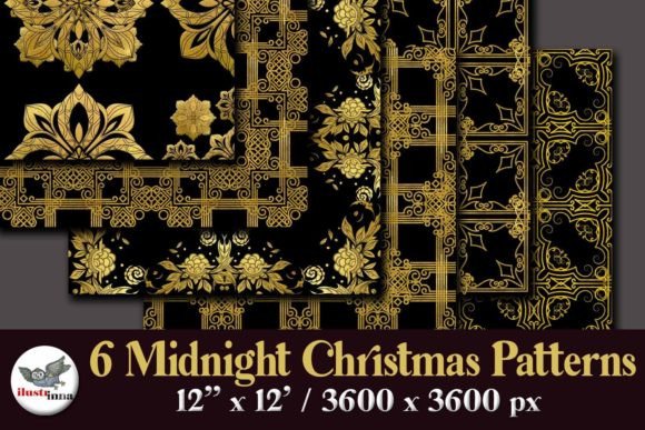 Midnight Seamless Christmas Patterns
