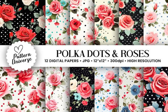 Polka Dots Rose Flowers Patterns: A Strategic Resource for Creative and Practical Use