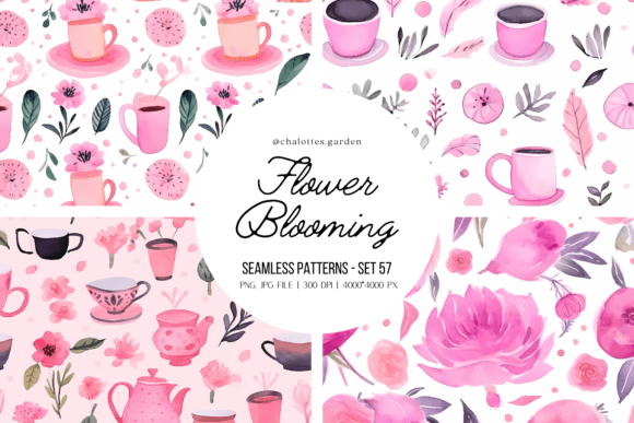 Sweet Pink Seamless Patterns Vol.1